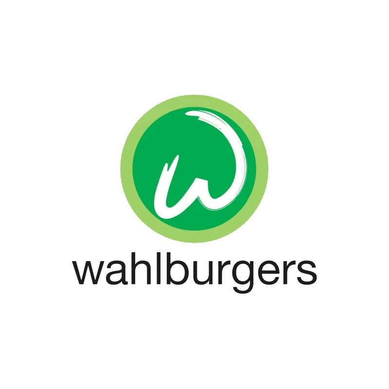 Wahlburgers Restaurant Chain Green Circle Logo Design Tapestry