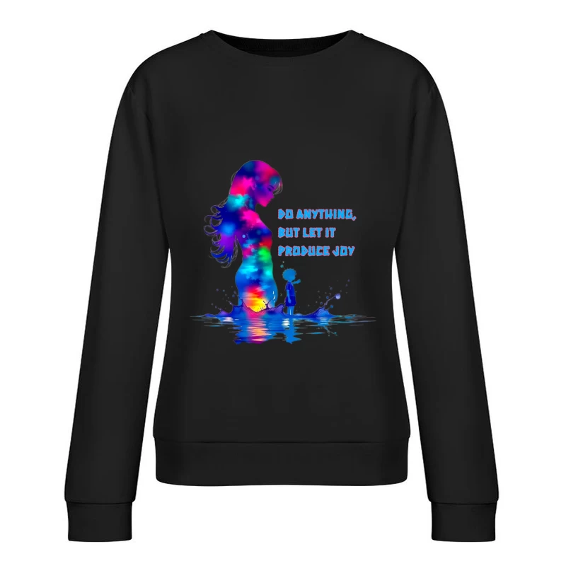 Colorful Silhouette of Joy Female Pullover Sweatshirt