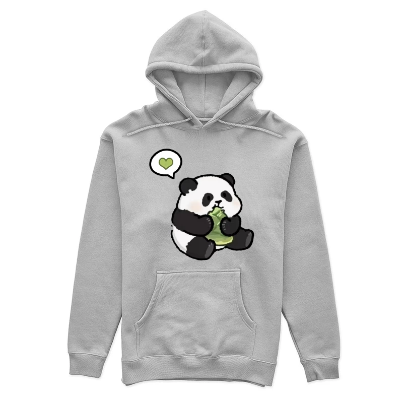 Niedlicher Panda mit Herz und Bambus Damen Pullover Hoodie