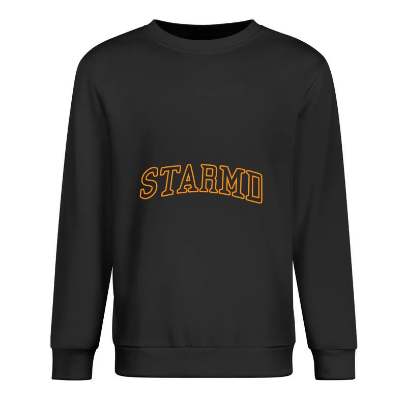 STARMED Orange Schriftzug Herren Pullover Sweatshirt