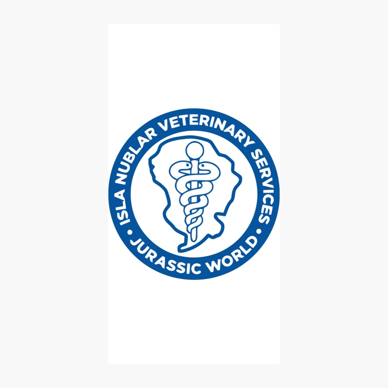 Jurassic World Veterinary Services Logo with Caduceus Symbol iPhone Case