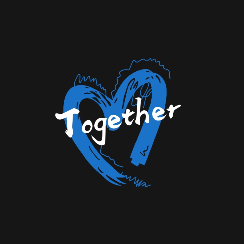 Gemeinschaftliches Herzdesign Herren Langarm T-Shirt