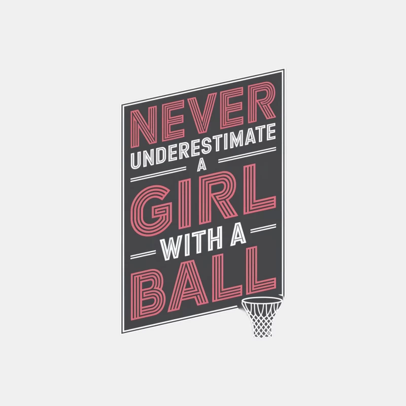 Never Underestimate: Girl Power in Basketball Male Tank Top