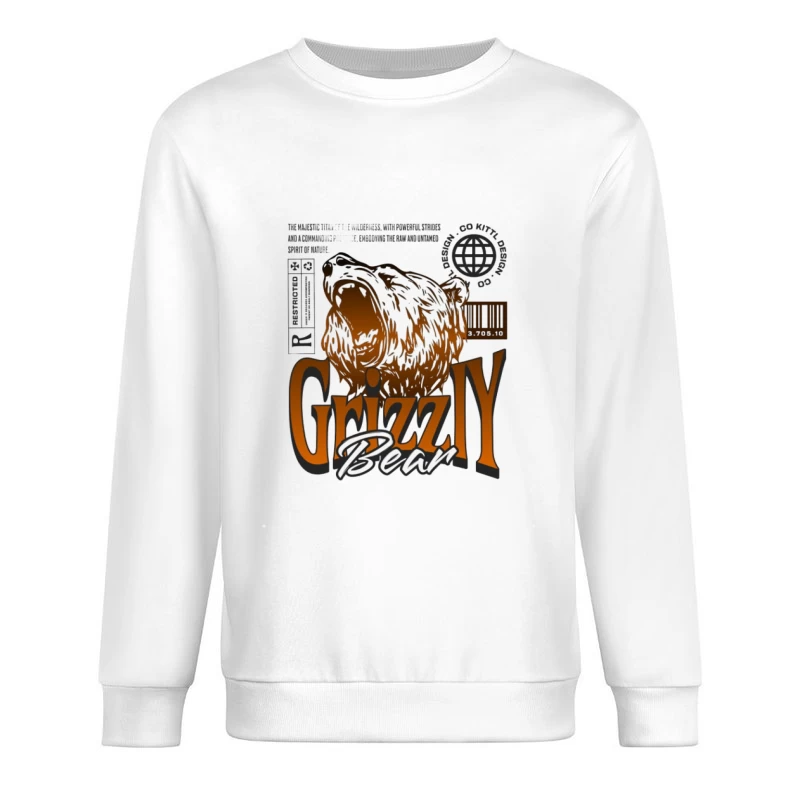 Design graphique d'un ours Grizzly Homme Sweat-shirt à enfiler
