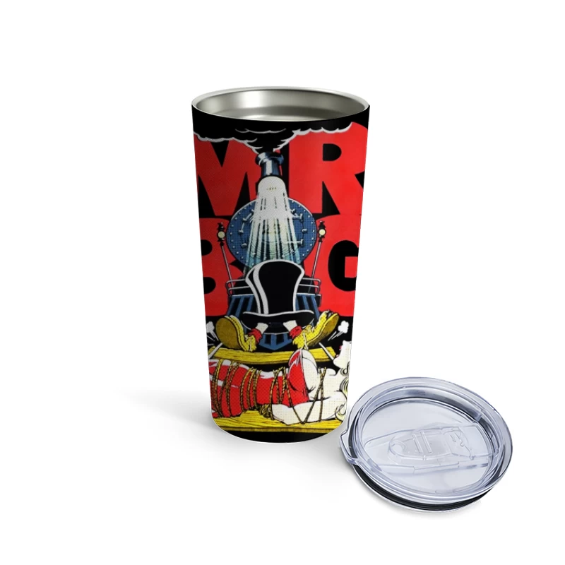 Vintage "Mr. Big" Bathroom Advertisement with Comic-Style Shower Illustration Travel Mug