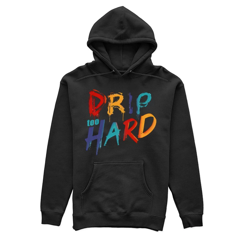 Farbenfroher Schriftzug mit Tropfeffekt Damen Pullover Hoodie