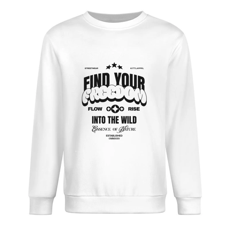 Finde deine Freiheit in der Wildnis Herren Pullover Sweatshirt