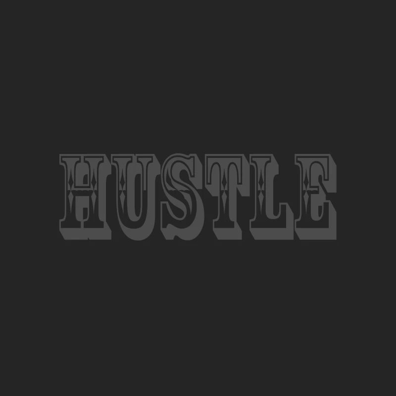 Bold Typography Design of the Word "Hustle" Female Pullover Sweatshirt