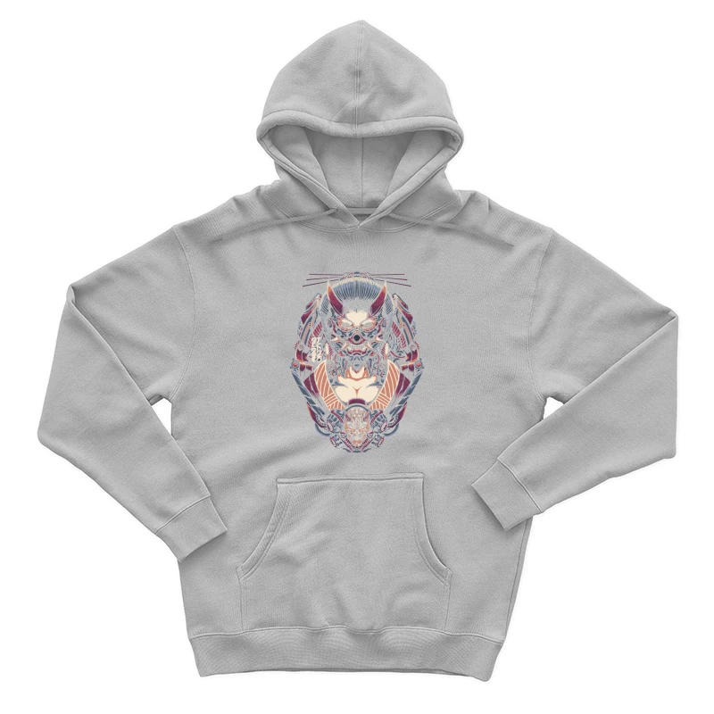 Cyberpunk Samurai Robotic Fantasy Art Male Pullover Hoodie