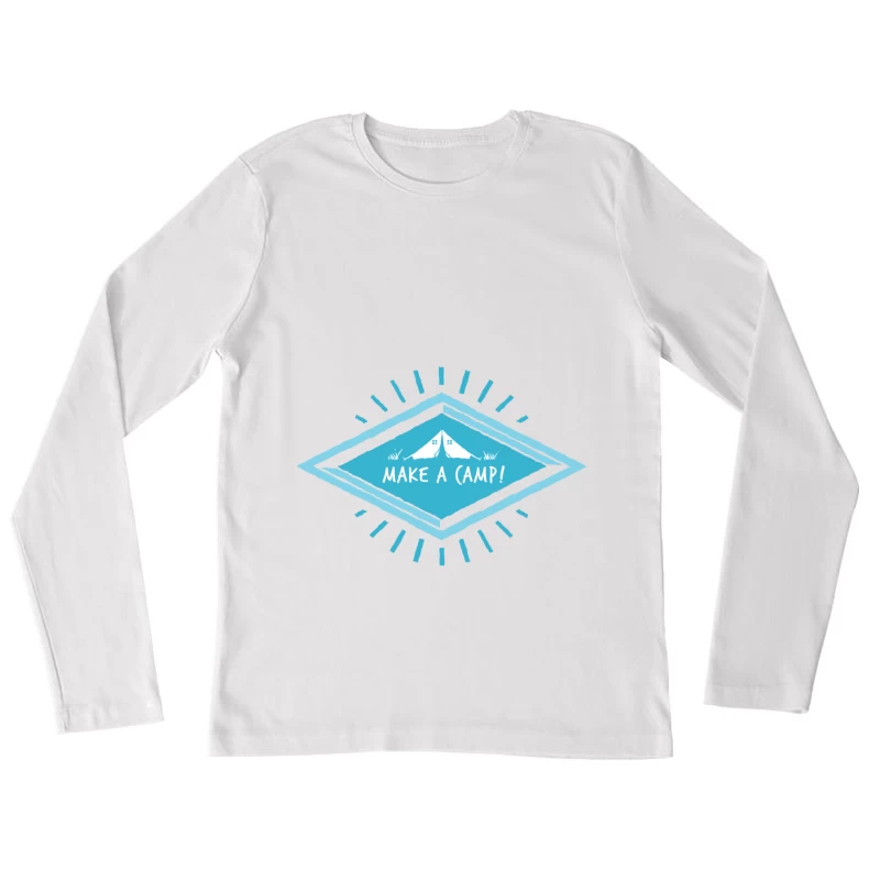 Design de camping amusant et créatif Femme Manches Longues T-Shirt