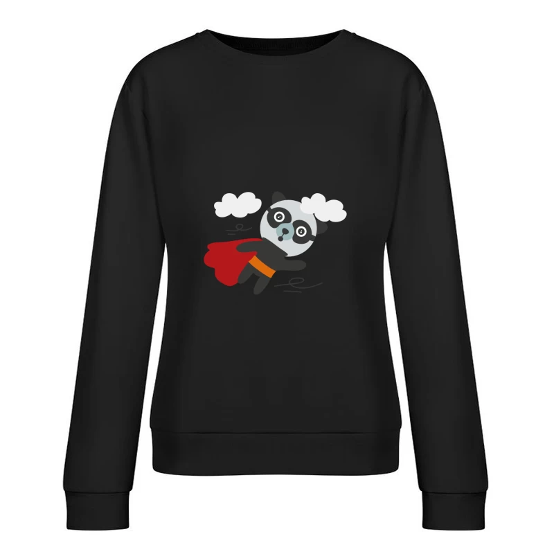 Panda Super-héros en Vol Femme Sweat-shirt à enfiler