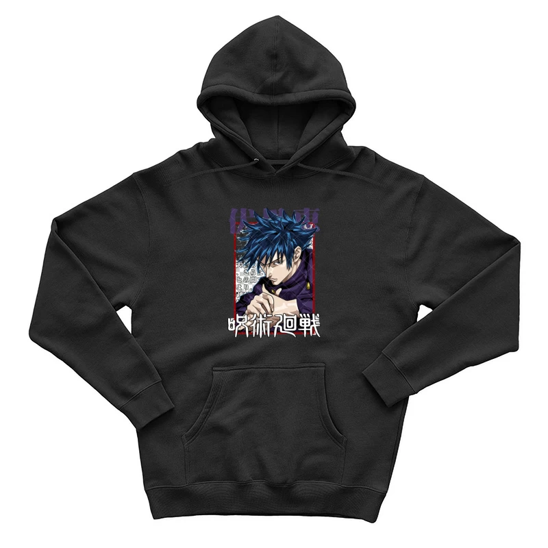 Anime-Charakter mit blauem Haar Herren Pullover Hoodie
