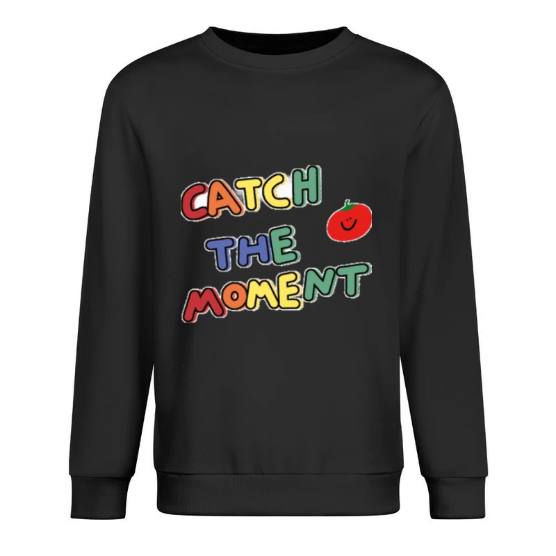 Momente festhalten mit fröhlicher Tomate Herren Pullover Sweatshirt