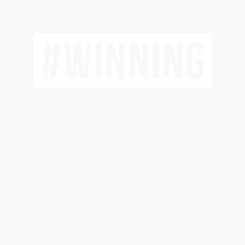 #WINNING PRINTED Cotton Tote Bag