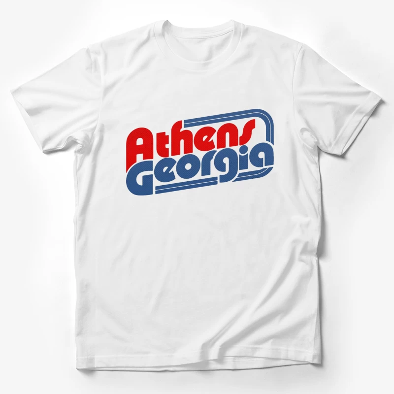 Retro Typography Design for Athens, Georgia Male T-Shirt