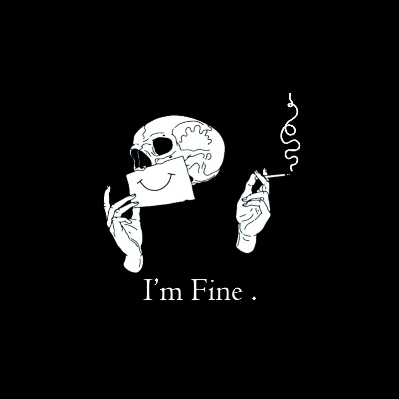 Skull with a Smile and Cigarette Travel Mug
