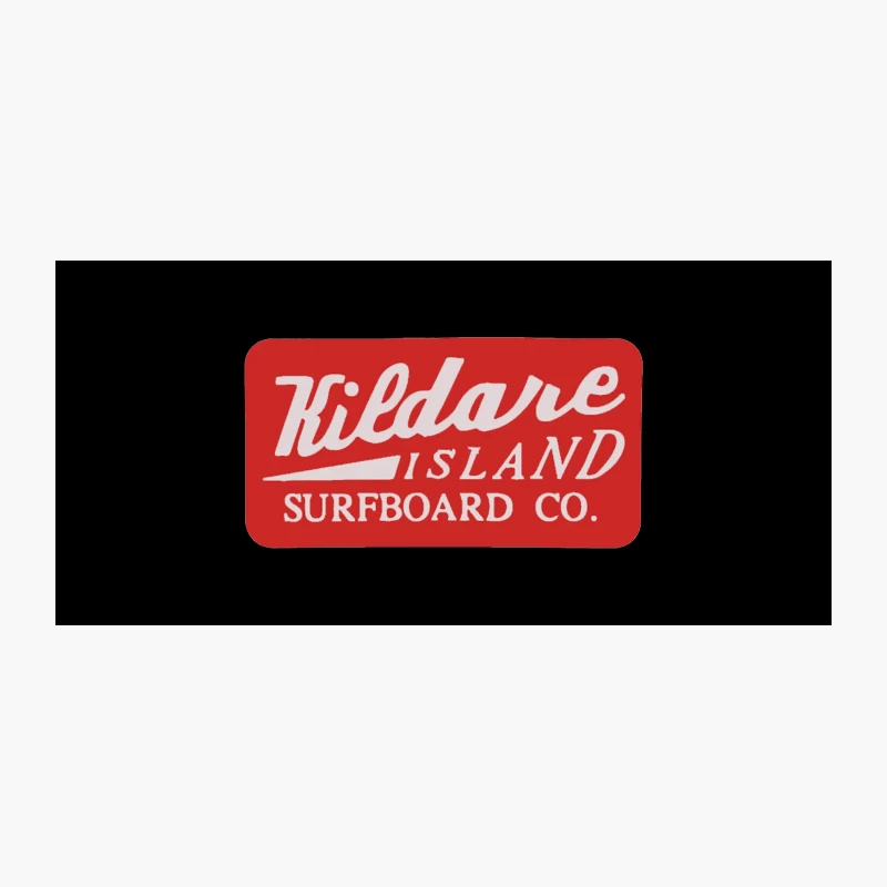 Vintage-Style Red Logo for Kildare Island Surfboard Company Coffee Mug