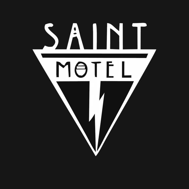 Saint Motel Vintage Triangle Logo with Lightning Bolt Design Male T-Shirt