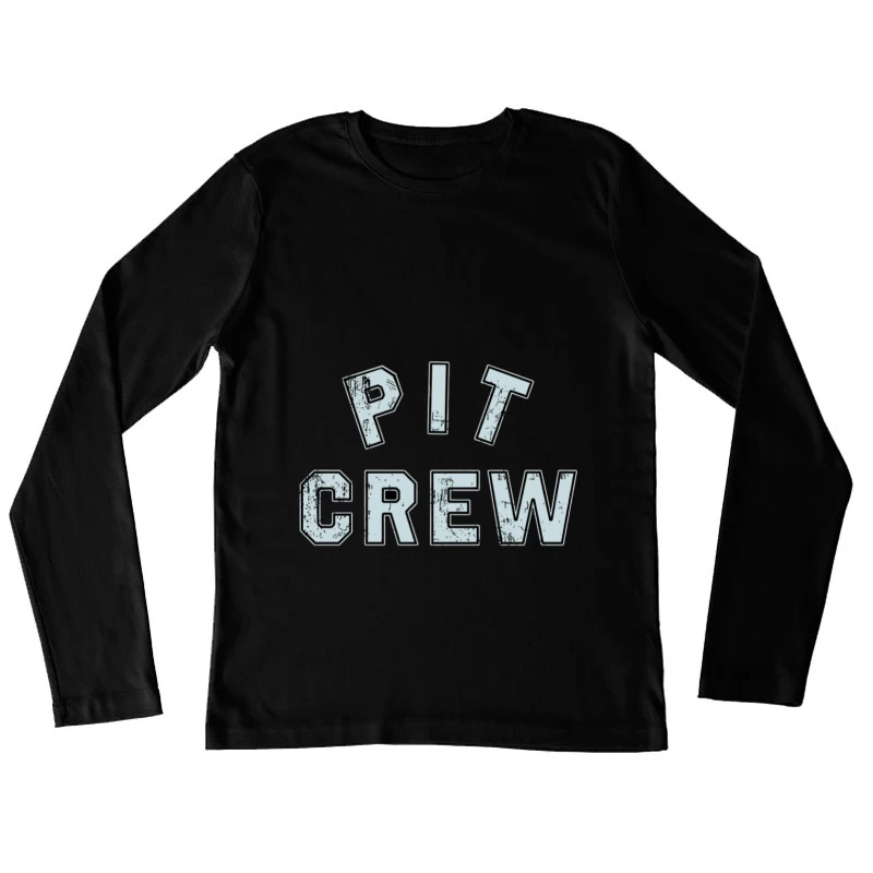 Kühnes 'Pit Crew'-Design Damen Langarm T-Shirt