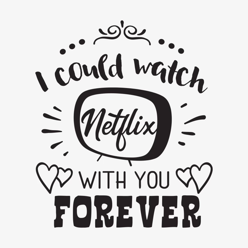 Citation romantique Netflix TV Homme Sweat-shirt à enfiler