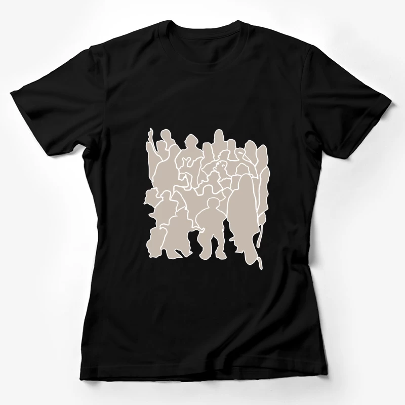 Gruppe von Menschen Silhouette Damen T-Shirt