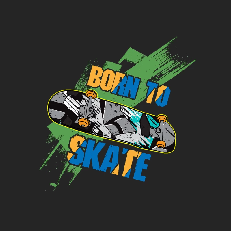 Geboren zum Skaten - Buntes Skateboard-Design Herren Pullover Sweatshirt
