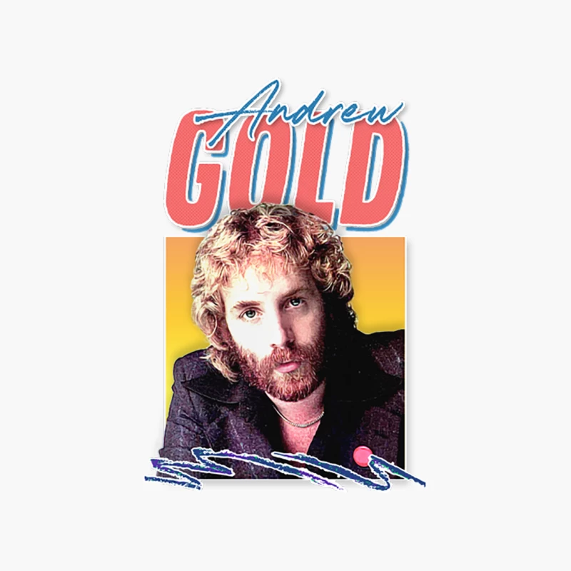 Andrew Gold  Reto 80s Style Fan Design Cotton Tote Bag