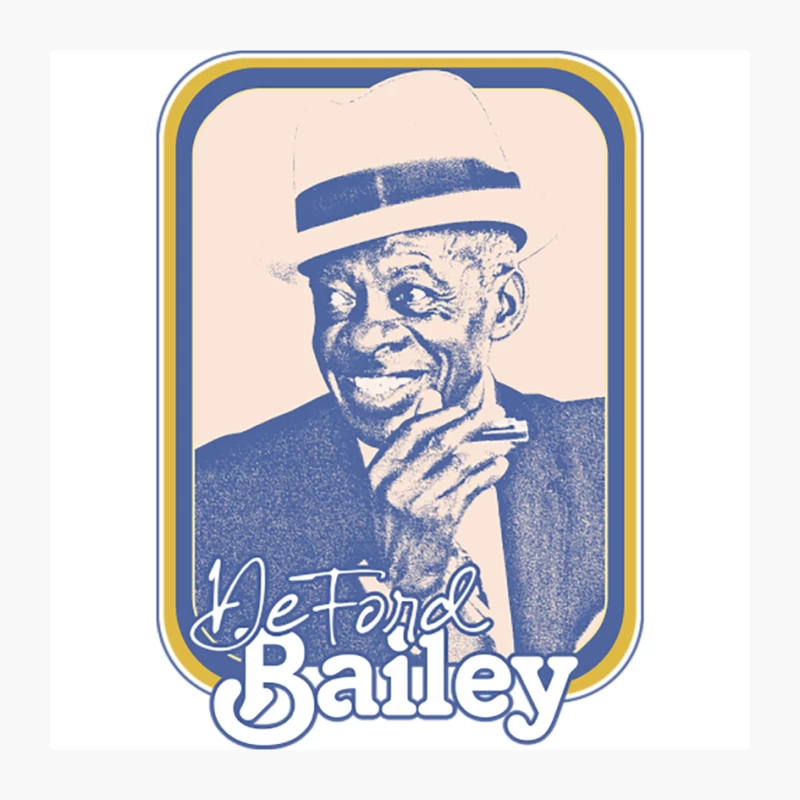 DeFord Bailey  Retro Style Country Artist Fan Design Pin