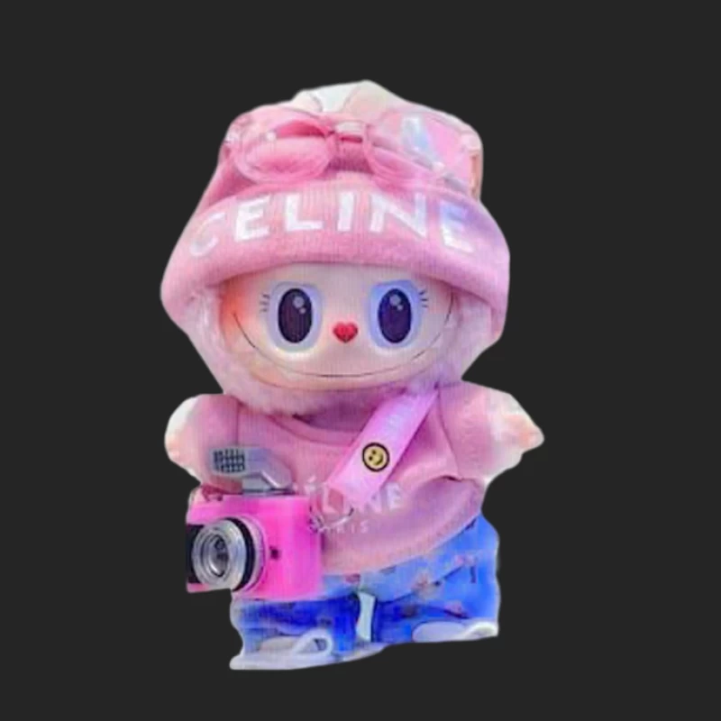 Niedliche Puppe mit Kamera und Mütze Damen Pullover Sweatshirt