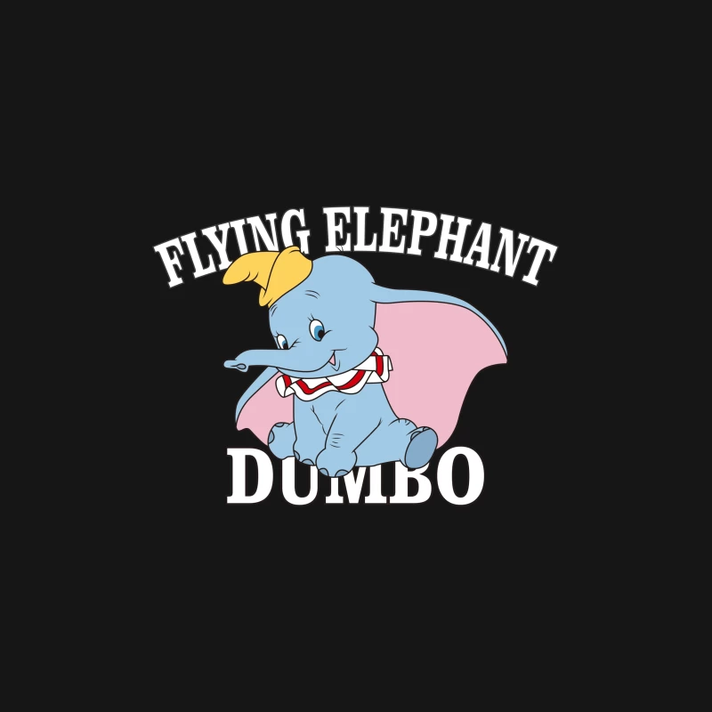 Fliegender Elefant Dumbo Illustration Herren T-Shirt