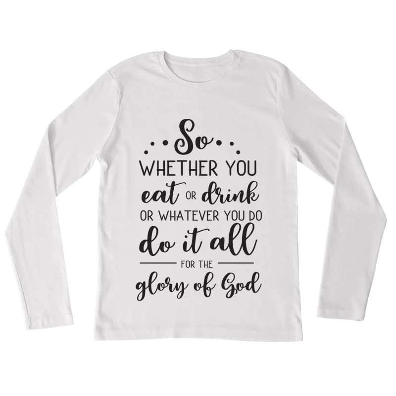 Inspirer la Gloire de Dieu dans Toutes Vos Actions Femme Manches Longues T-Shirt