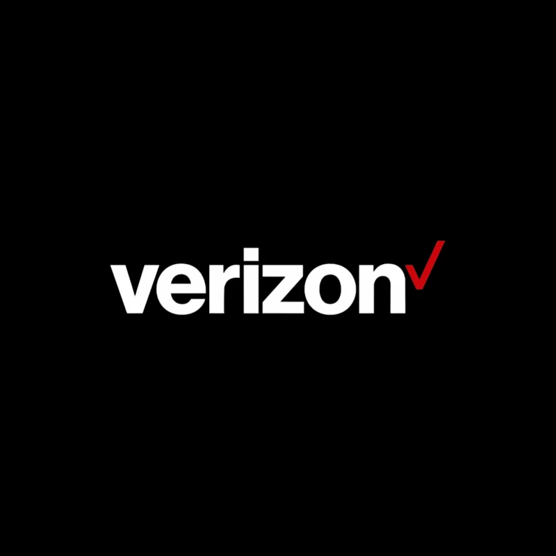 Verizon Corporate Logo with Red Checkmark Throw Pillow
