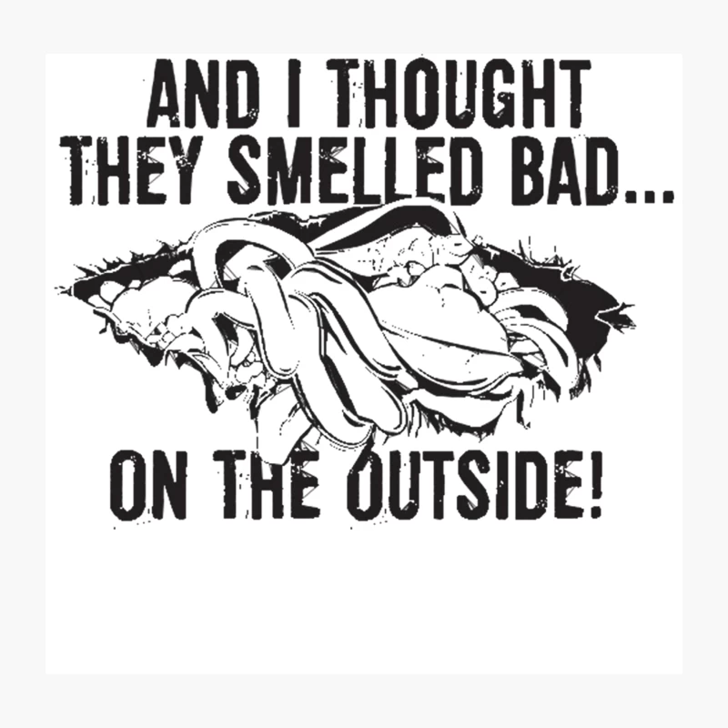 And I thought they smelled bad...on the outside! Throw Pillow