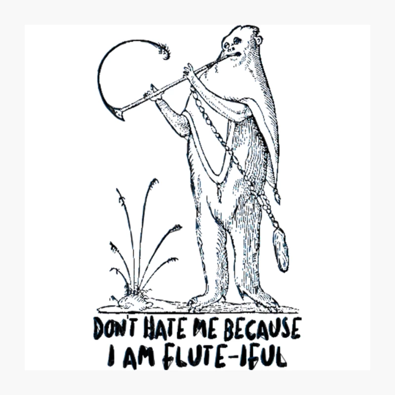 Don_t Hate Me Because I_m Flute-iful - Funny Flute Jazz Design Pin