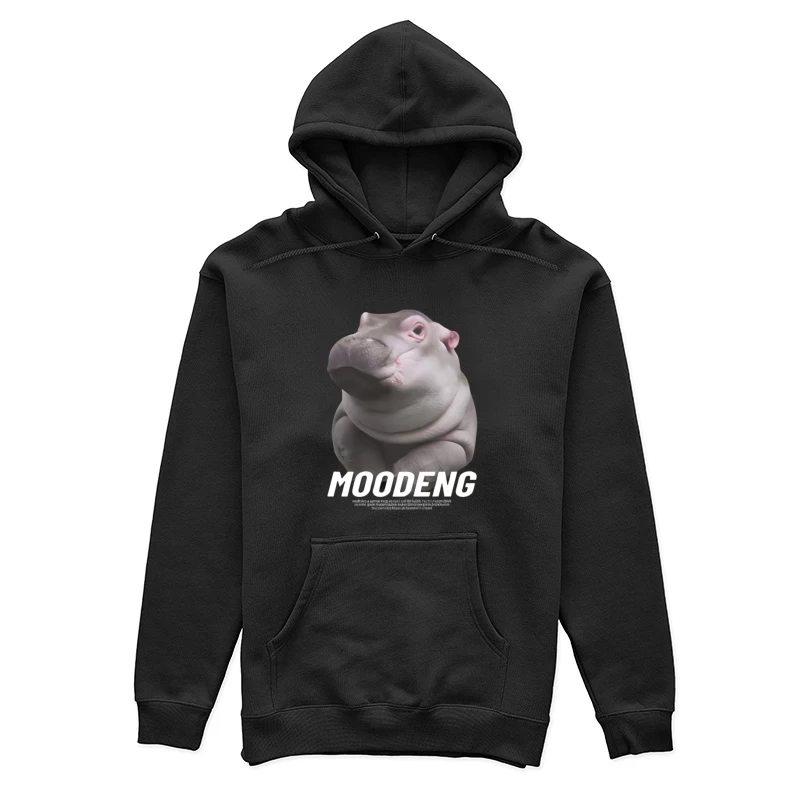 Design animal mignon : Hippopotame rose Femme Sweat à capuche
