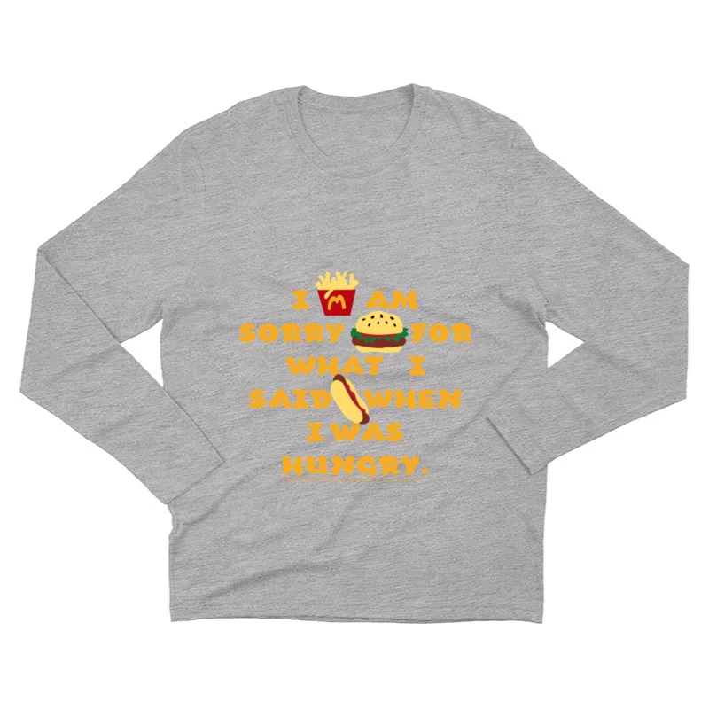 Entschuldigung für Gespräche beim Hunger Herren Langarm T-Shirt
