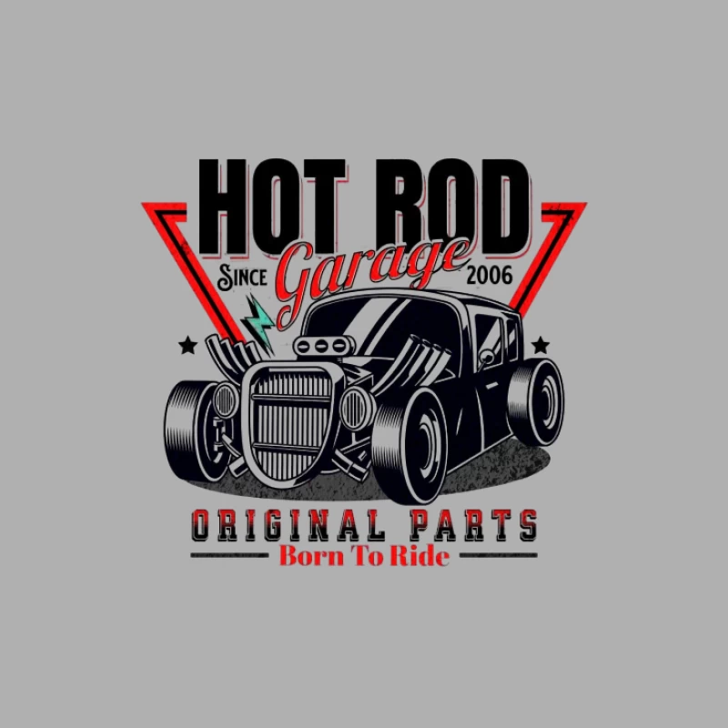 Hot Rod Garage Design mit Originalteilen Herren Tanktops