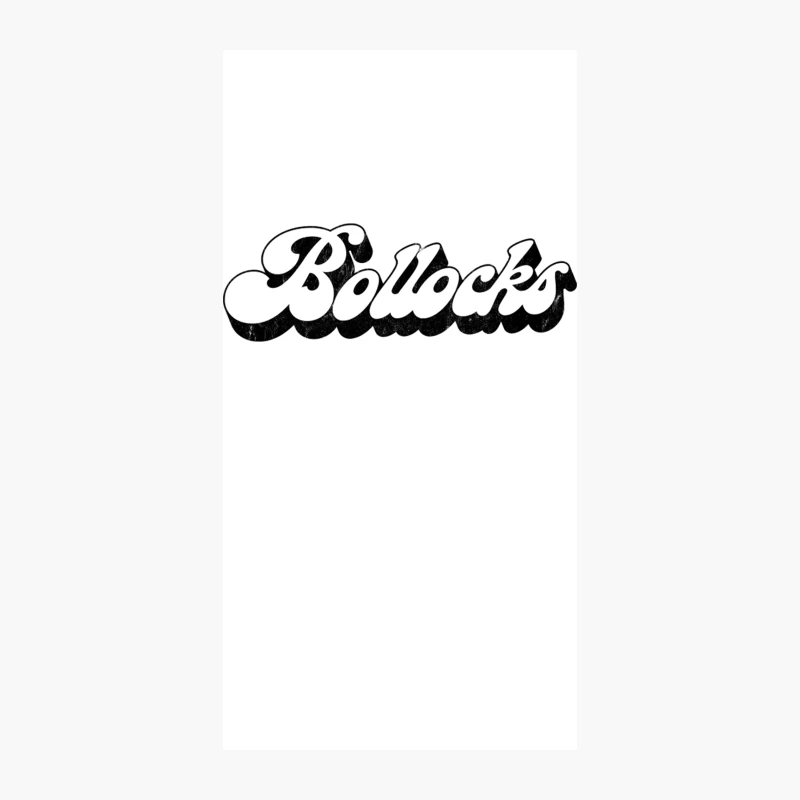 Bollocks  Retro Style Typography Design iPhone Case