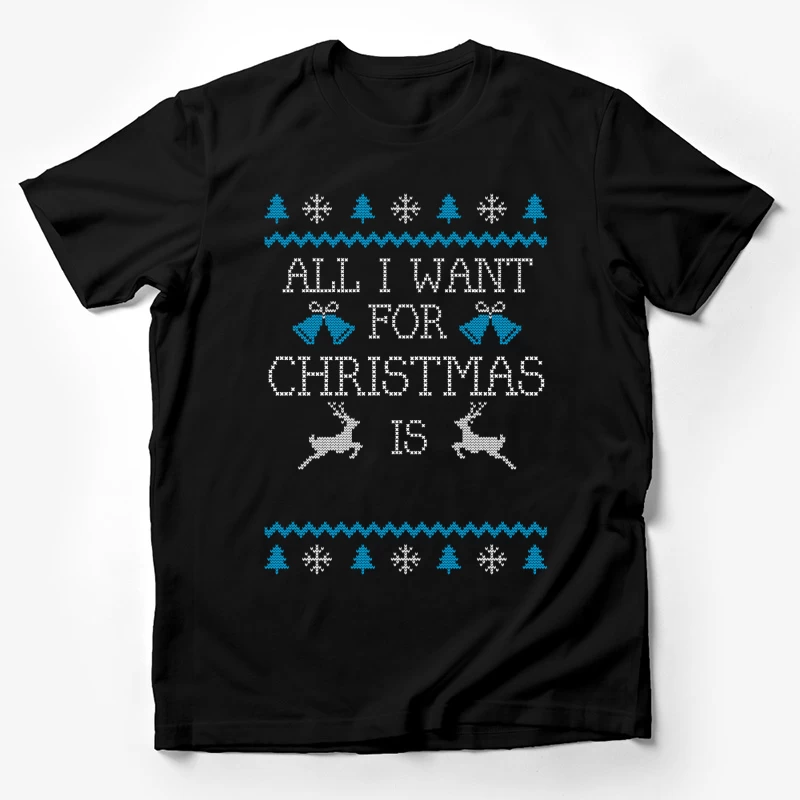 Motif de Noël avec texte joyeux Homme T-Shirt