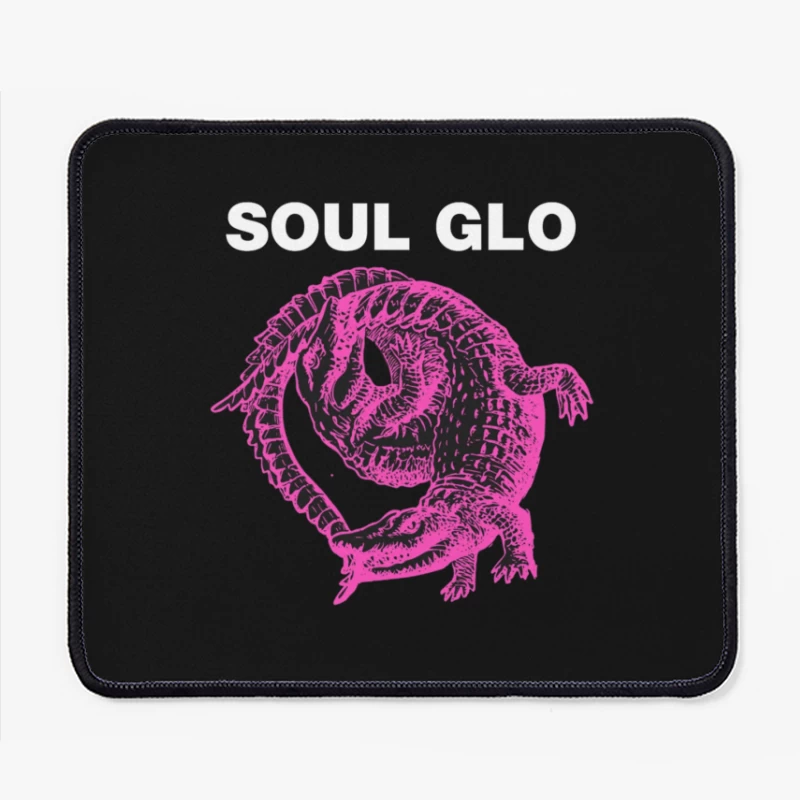 Pink Skeletal Alligator Soul Glo Design Mouse Pad