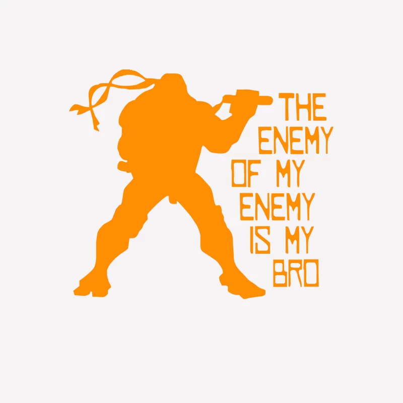 TMNT Michelangelo Character Phrase 3 Female T-Shirt