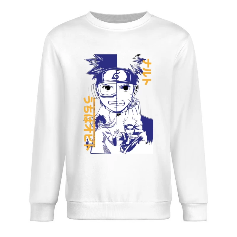 Naruto Doppelporträt Illustrationsdesign Herren Pullover Sweatshirt