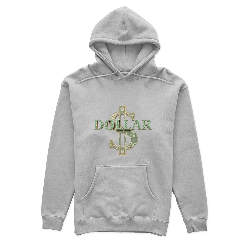 Creative Dollar Sign Typography Made from US Currency Female Pullover Hoodie