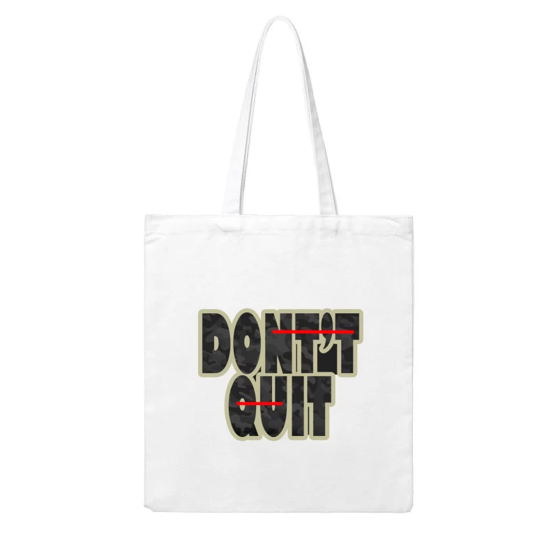 Motivational Quote on Perseverance Cotton Tote Bag