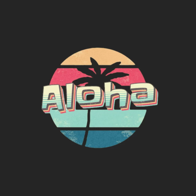 Conception Vintage Aloha avec Palmier Femme Sweat-shirt à enfiler