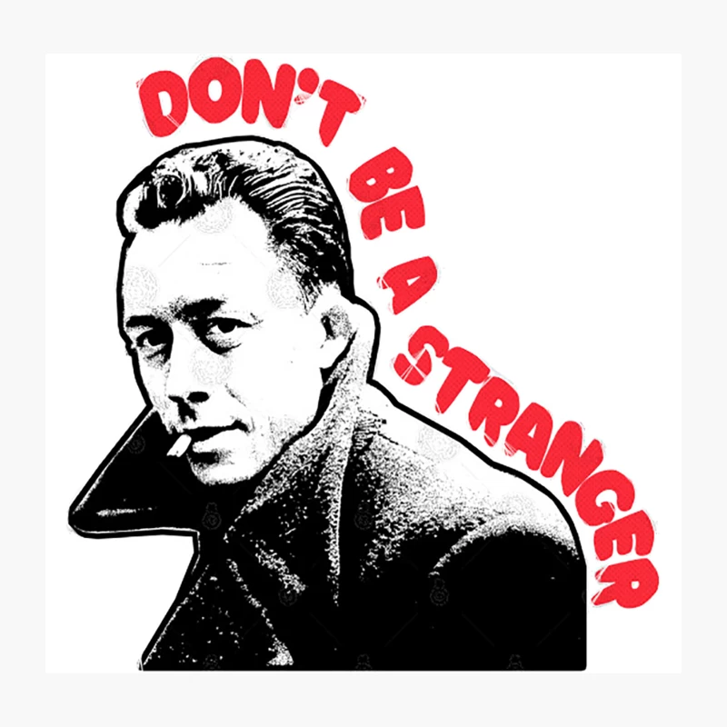 Albert Camus - Don_t Be a Stranger  Fanart Design Throw Pillow
