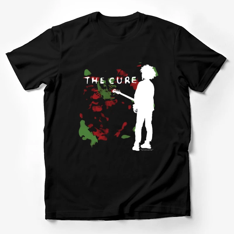 Abstract Silhouette with Red and Green Graffiti Art Male T-Shirt