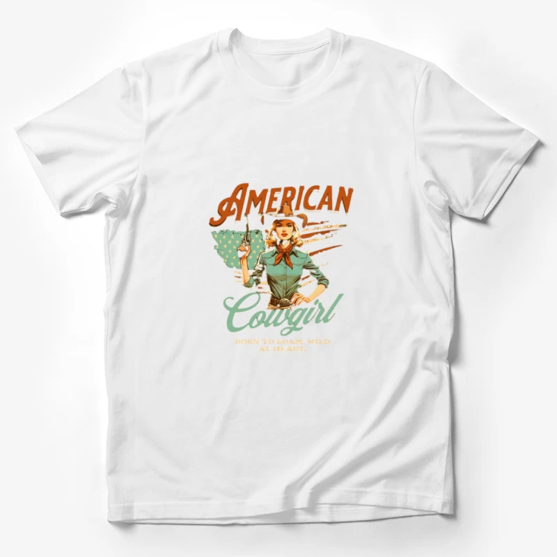 Illustration de Cowgirl Américaine Homme T-Shirt