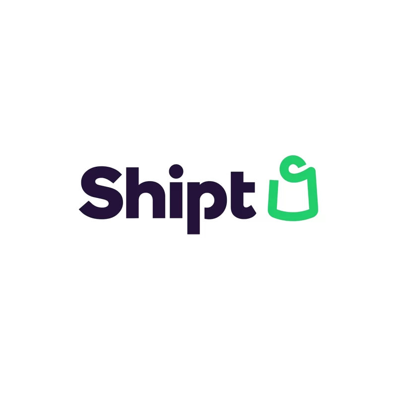 Shipt Modern Minimalist Logo with Green Hanger Icon Tapestry