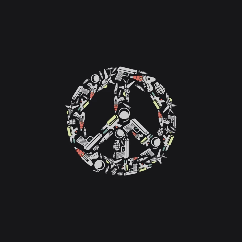 Symbole de paix en armes Femme Sweat à capuche